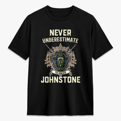Johnstone Modern Tartan Crest 2D T-shirt - Never Underestimate Style