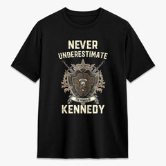 Kennedy Weathered Tartan Crest 2D T-shirt - Never Underestimate Style
