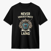 Laing Tartan Crest 2D T-shirt - Never Underestimate Style