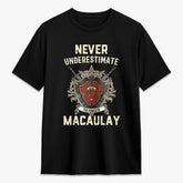 MacAulay Modern Tartan Crest 2D T-shirt - Never Underestimate Style