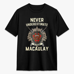 MacAulay Modern Tartan Crest 2D T-shirt - Never Underestimate Style