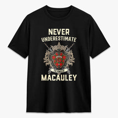 MacAuley Modern Tartan Crest 2D T-shirt - Never Underestimate Style