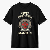 MacBain Tartan Crest 2D T-shirt - Never Underestimate Style