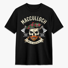 MacCulloch (McCulloch) Tartan Crest 2D T-shirt - Alba Skull Style