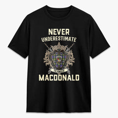 MacDonald Ancient Tartan Crest 2D T-shirt - Never Underestimate Style