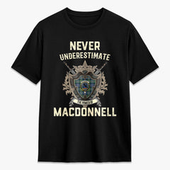MacDonnell of Glengarry Ancient Tartan Crest 2D T-shirt - Never Underestimate Style
