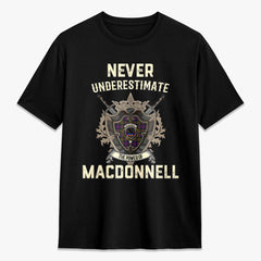 MacDonnell of Glengarry Modern Tartan Crest 2D T-shirt - Never Underestimate Style