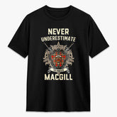 MacGill Modern Tartan Crest 2D T-shirt - Never Underestimate Style