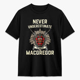 MacGregor Rob Roy Modern Tartan Crest 2D T-shirt - Never Underestimate Style