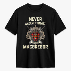 MacGregor Rob Roy Modern Tartan Crest 2D T-shirt - Never Underestimate Style
