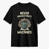 MacInnes Ancient Tartan Crest 2D T-shirt - Never Underestimate Style