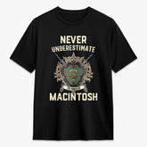 MacIntosh Hunting Ancient Tartan Crest 2D T-shirt - Never Underestimate Style