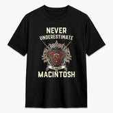 MacIntosh Modern Tartan Crest 2D T-shirt - Never Underestimate Style
