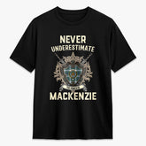 MacKenzie Dress Ancient Tartan Crest 2D T-shirt - Never Underestimate Style