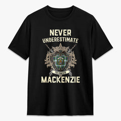 MacKenzie Dress Modern Tartan Crest 2D T-shirt - Never Underestimate Style