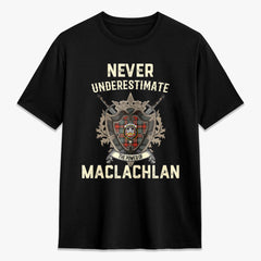 MacLachlan Weathered Tartan Crest 2D T-shirt - Never Underestimate Style