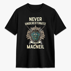 MacNeil of Colonsay Ancient Tartan Crest 2D T-shirt - Never Underestimate Style