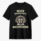MacPherson Dress Modern Tartan Crest 2D T-shirt - Never Underestimate Style