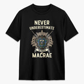 MacRae Hunting Ancient Tartan Crest 2D T-shirt - Never Underestimate Style