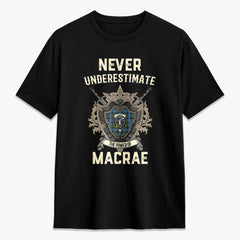 MacRae Hunting Ancient Tartan Crest 2D T-shirt - Never Underestimate Style