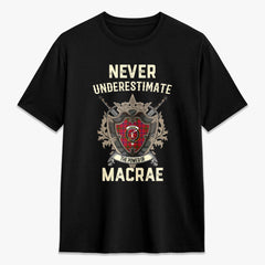 MacRae Modern Tartan Crest 2D T-shirt - Never Underestimate Style