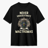 MacThomas Modern Tartan Crest 2D T-shirt - Never Underestimate Style