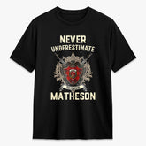 Matheson Modern Tartan Crest 2D T-shirt - Never Underestimate Style