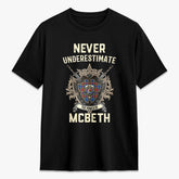 McBeth Modern Tartan Crest 2D T-shirt - Never Underestimate Style