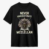 McClellan Modern Tartan Crest 2D T-shirt - Never Underestimate Style
