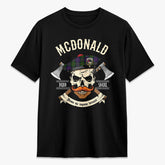 McDonald Tartan Crest 2D T-shirt - Alba Skull Style