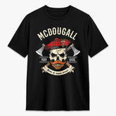 McDougall Modern Tartan Crest 2D T-shirt - Alba Skull Style