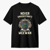 McEwan Ancient Tartan Crest 2D T-shirt - Never Underestimate Style