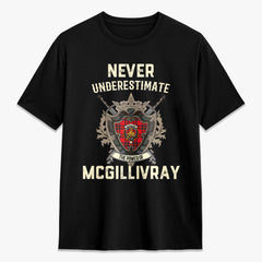 McGillivray Modern Tartan Crest 2D T-shirt - Never Underestimate Style