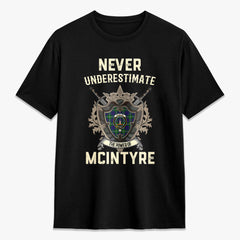McIntyre Hunting Modern Tartan Crest 2D T-shirt - Never Underestimate Style