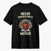 McIver Modern Tartan Crest 2D T-shirt - Never Underestimate Style