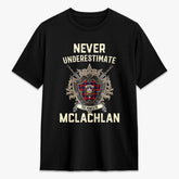 McLachlan Modern Tartan Crest 2D T-shirt - Never Underestimate Style