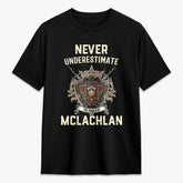 McLachlan Weathered Tartan Crest 2D T-shirt - Never Underestimate Style