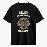 McLaine of Loch Buie Tartan Crest 2D T-shirt - Never Underestimate Style