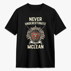 McLean of Duart Modern Tartan Crest 2D T-shirt - Never Underestimate Style
