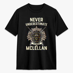 McLellan Modern Tartan Crest 2D T-shirt - Never Underestimate Style
