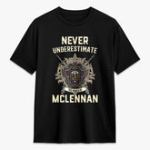 McLennan Modern Tartan Crest 2D T-shirt - Never Underestimate Style