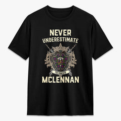McLennan Modern Tartan Crest 2D T-shirt - Never Underestimate Style