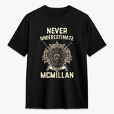 McMillan Hunting Modern Tartan Crest 2D T-shirt - Never Underestimate Style