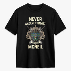McNeil of Barra Ancient Tartan Crest 2D T-shirt - Never Underestimate Style