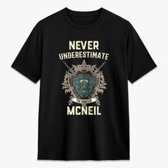 McNeil of Colonsay Ancient Tartan Crest 2D T-shirt - Never Underestimate Style