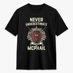 McPhail Clan Tartan Crest 2D T-shirt - Never Underestimate Style