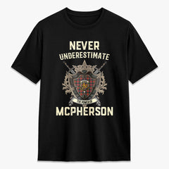 McPherson Ancient Tartan Crest 2D T-shirt - Never Underestimate Style