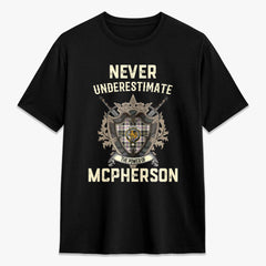 McPherson Dress Ancient Tartan Crest 2D T-shirt - Never Underestimate Style
