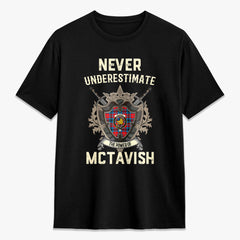 McTavish Modern Tartan Crest 2D T-shirt - Never Underestimate Style