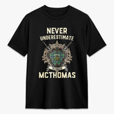 McThomas Ancient Tartan Crest 2D T-shirt - Never Underestimate Style